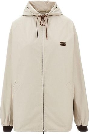 Miu Miu Oversized panama blouson jacket Woman 38