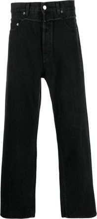 AMBUSH Zwarte Jeans met Rauwe Afwerking - Heren - Regular Fit Jeans - Zwart - W31 - Katoen - Jeans