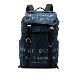 Ferragamo unisex, Pre-owned, Blauw, Maat: ONE Size Denim