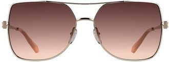 Kendra Scott Davie 60mm Gradient Aviator Sunglasses in Rose Gold at Nordstrom