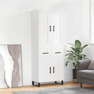 Berkfield Home Highboard White 69.5x34x180 cm Engineered Wood