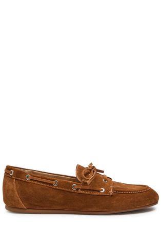 Stuart Weitzman Stuart Weitzman Tinsley Moccasin Suede Loafers - Brown - 41 (IT41/ UK8)