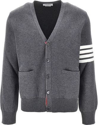 Thom Browne Cotton cardigan with 4 Bar detail Man III