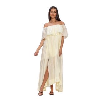 Copenhagen Muse Kleedjes, Dames, Geel, S, Polyester, Cmmolly Dress