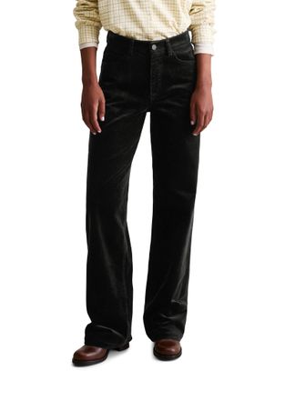 Marc O'Polo Denim Cordhose MARC OPOLO DENIM Tomma Wide, Damen, Gr. 27, L&auml;nge 32, schwarz, Cord, Obermaterial: 98% Baumwolle, 2% Elasthan, Hosen Cordhose, mit Rippstrukt