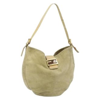 Fendi Pre-owned Shoulder Bags, female, Beige, Size: ONE SIZE Pre-owned Vintage Shoulder Bag