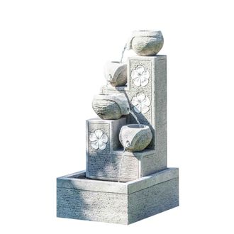 Wanda Collection Fuente de jard&iacute;n cascada 4 copas 90 cm