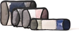 Baggallini Compression Packing Cube 4 Piece Set in Midnight Blossom Print at Nordstrom