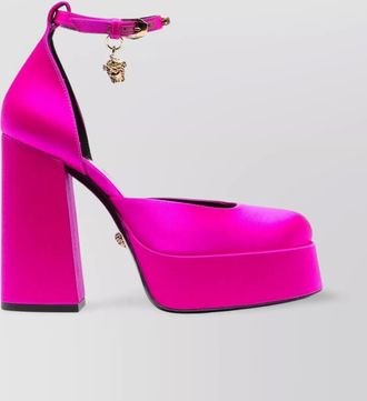 Versace elevated block heel pump