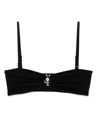 CHRISTOPHER ESBER ruched prong bandeau - women - Polyamide/Spandex/Elastane - 12 - Black
