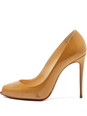 Christian Louboutin Prive pumps met open neus - Beige
