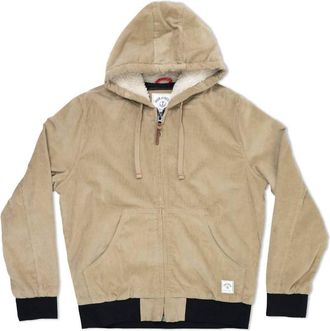 Iron And Resin Mens Corduroy Bunker Hoodie In Tan
