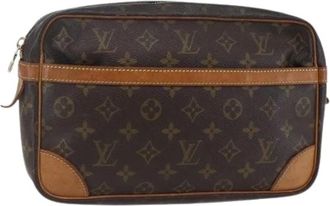 Louis Vuitton Pre-owned Clutches, female, Brown, Size: ONE SIZE Pre-owned Canvas Clutch