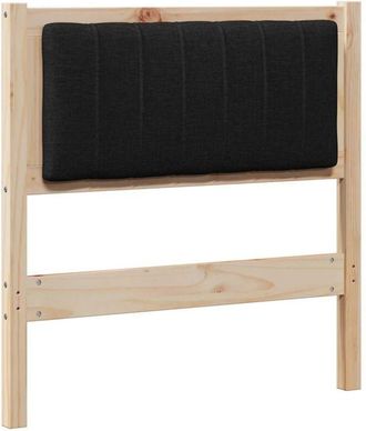 vidaXL Cabecero Tapizado Marr&oacute;n 75 Cm Madera De Pino Macizo Vidaxl