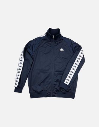 Kappa Mens Kappa Lyman 222 Banda Funnel Neck Track Jacket Blue DK/White - Size: 44/Regular
