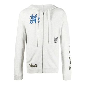 Zadig&Voltaire Felpa con cappuccio grigia ricamata - - Sweatshirts & Hoodies - Uomo - Grigio - L