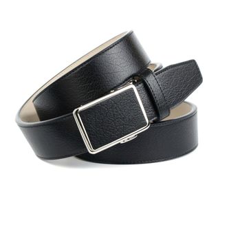 Anthoni Crown Lederg&uuml;rtel ANTHONI CROWN, Herren, Gr. 85, schwarz, Leder, gemustert, G&uuml;rtel Lederg&uuml;rtel, f&uuml;r Freizeithosen