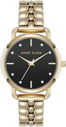 Anne Klein Crystal Black Dial Ladies Watch AK/5234BKGB
