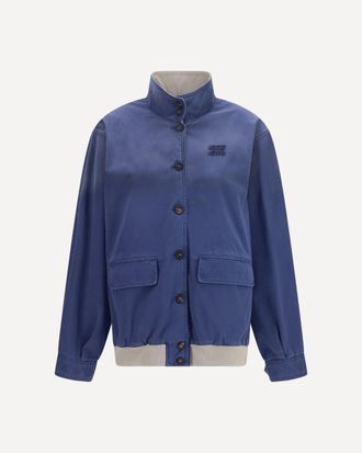 Miu Miu Old washed twill Jacket Female 38