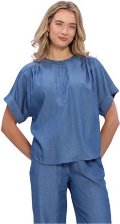Minus Msmirja Blouse - Dames - Blouses - Blauw - L - Overhemden