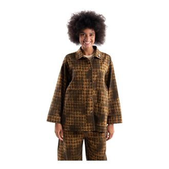 Brand Unique Giacca Camicia - - Jackets - Donna - Marrone - S