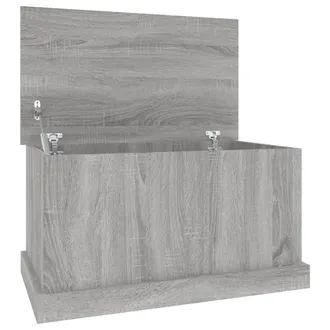 vidaXL Ba&uacute;l Almacenaje Madera Contrachapada Gris Sonoma 70x40x38 Cm Vidaxl