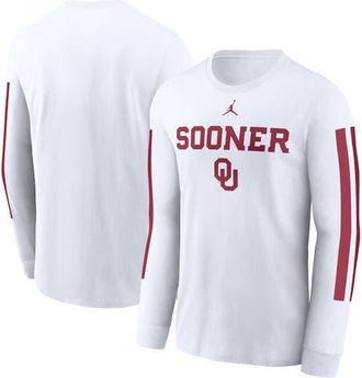 Jordan Brand Mens Jordan Brand White Oklahoma Sooners Local Spirit Slogan Long Sleeve T-Shirt at Nordstrom, Size Medium