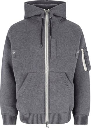 sacai Felpa Cappuccio Zip
