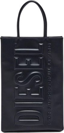 Diesel DSL 3D M X logo-embossed tote bag - unisex - Polyurethane - One Size - Black