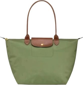 Generic Multipurpose Tote Bag: Foldable Soft Nylon, 3 Sizes, Stylish Water-Resistant Designer Handbag for Work, Travel, Gym (Classic Moss Green,Medium)