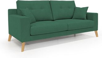 Divani.Store Danish Sof&aacute; Moderno De Tela Suave E Impermeable 146 Cm Verde