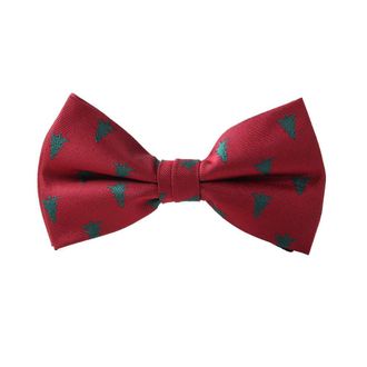 Generic Christmas Bow Ties For Mens Adjustable Pre-Tied Bow Ties Christmas Bowknot For Men Red Practical treatment