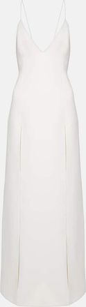 Khaite Nonya crepe satin slip dress