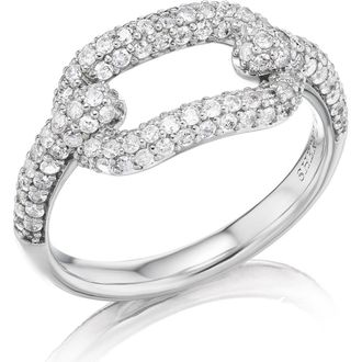 Sheryl Lowe Diamond Paperclip Ring in Sterling Silver at Nordstrom, Size 7