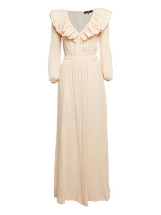 Elisabetta Franchi ruffled-collar maxi dress - Pink