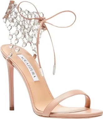 Aquazzura Crystal Web 105 Sandals Size 37