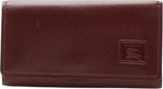 Burberry Pre-owned Accessories, female, Red, Size: ONE SIZE Pre-owned Leather Key-Holder