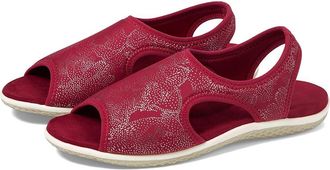 David Tate Freestep Womens Sandals Red : 10 WW (EE), Rubber/Suede