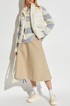 Moncler Quilted Vest Besset, Womens, Cream