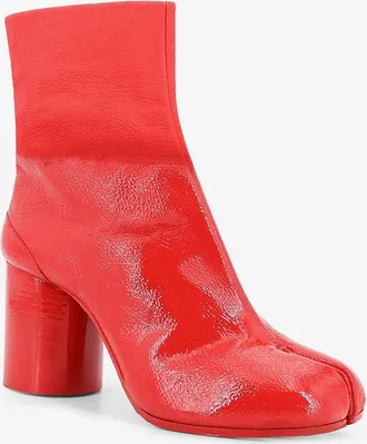 Maison Margiela Womens Boots Tabi Red Leather
