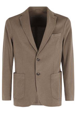 Circolo 1901 Dark Brown G. Dyed Patch Pocket Cotton-Blend Blazer