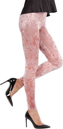 MeMoi Crushed Velvet Leggings in Blush at Nordstrom Rack, Size Medium/large