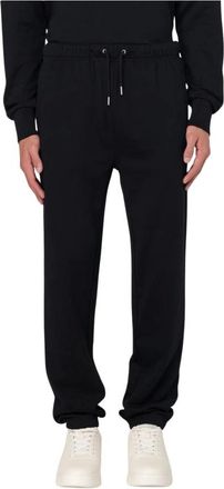 Fred Perry Broeken, Heren, Zwart, XL, Katoen, Gebreide Trekkoord Taille Casual Broek
