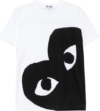 Comme Des Gar&ccedil;ons Heart T-Shirt - Heren - T-shirts - Wit - L - Katoen - Tops