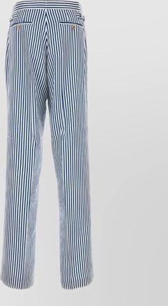 Tom Ford satin striped wide leg trousers belt loops