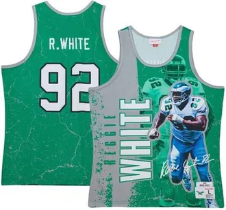 Mitchell & Ness Mens Mitchell & Ness Reggie White Kelly Green Philadelphia Eagles 1992 Player Burst Tank Top at Nordstrom, Size X-Large