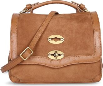 Zanellato Dotta Handtas - Dames - Handtassen - Bruin - ONE Size - Leer - Tassen