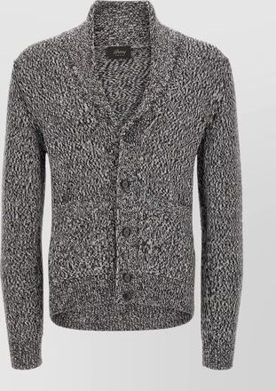 Brioni wool shawl collar cardigan