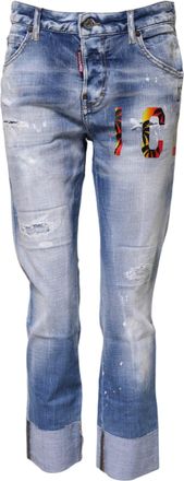 Dsquared2 Dsquared² Washed Cotton Mid Waist Skinny Womens Jeans