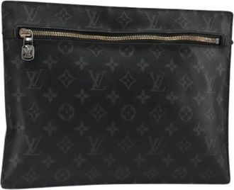 Louis Vuitton Pre-owned Monogram Eclipse Pouch - Dames - Vintage Clutch - Zwart - ONE Size - Vintage